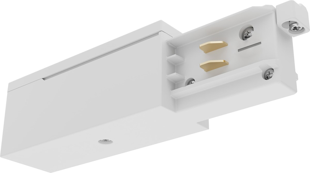 Rail OneTrack 3Phases Alim. enfich. Term. Droit Blanc