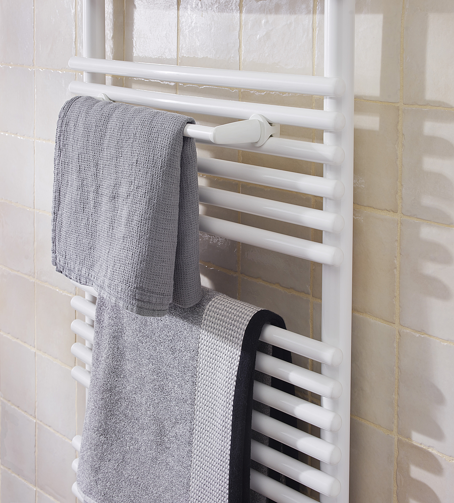 Accessoire sèche-serviette barre portante blanc 335mm