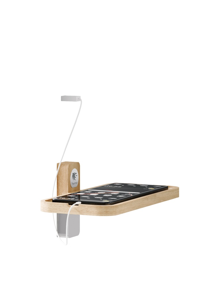 Tablette multifonction en chêne clair aimantée