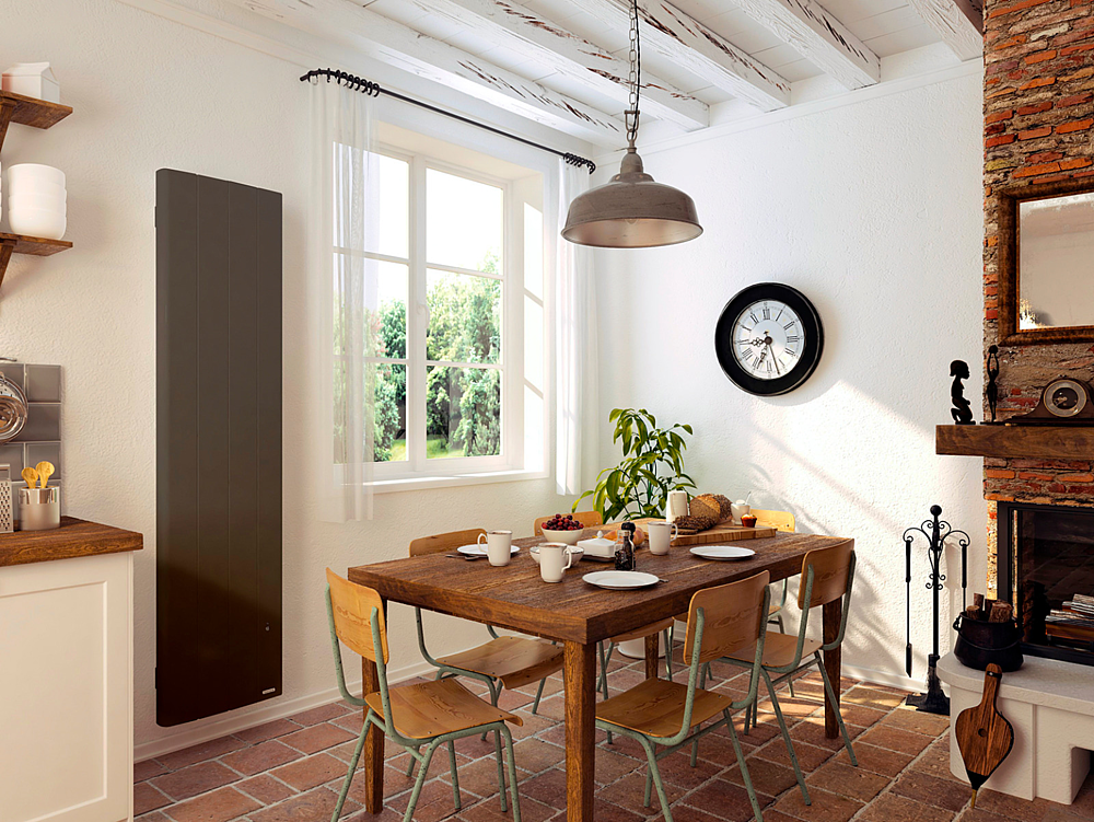 Radiateur Chaleur douce Bilbao 3 vertical gris ardoise 1500W