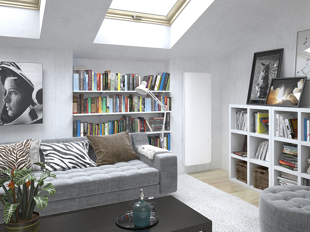 Radiateur Chaleur douce Equateur 3 horizontal gris ardoise 1000W