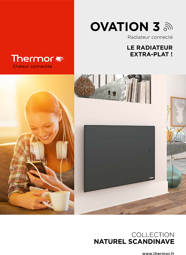 Radiateur Chaleur douce Ovation 3 plinthe blanc 0750W