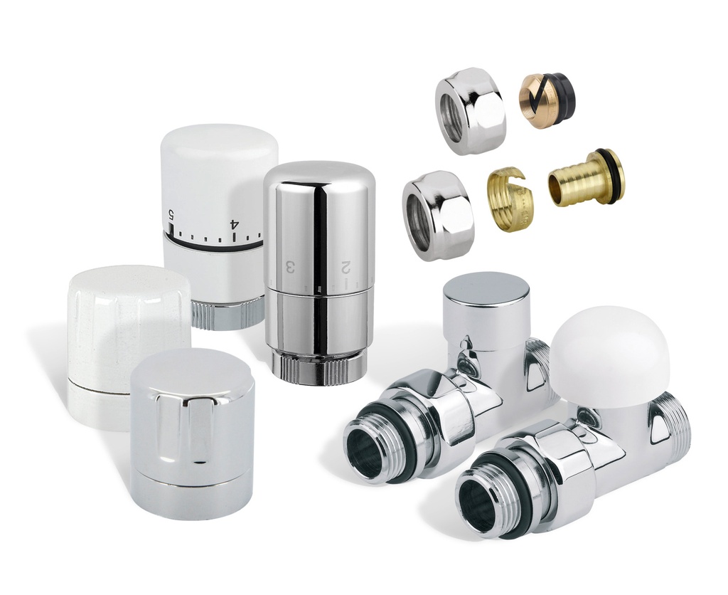 Kit raccordement classique droit chrome manuelle