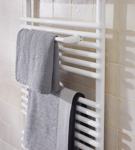 Accessoire sèche-serviette barre portante blanc 335mm